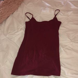 Maroon, noodle strap, Tank top
